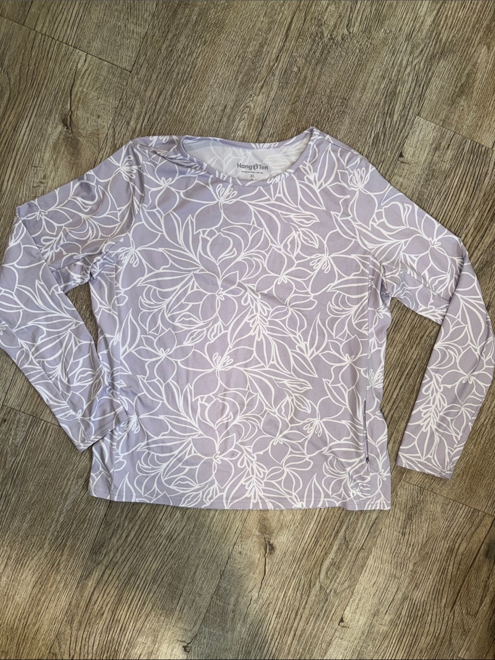 Hang Ten UV protection Lilac Floral Long Sleeve Tee